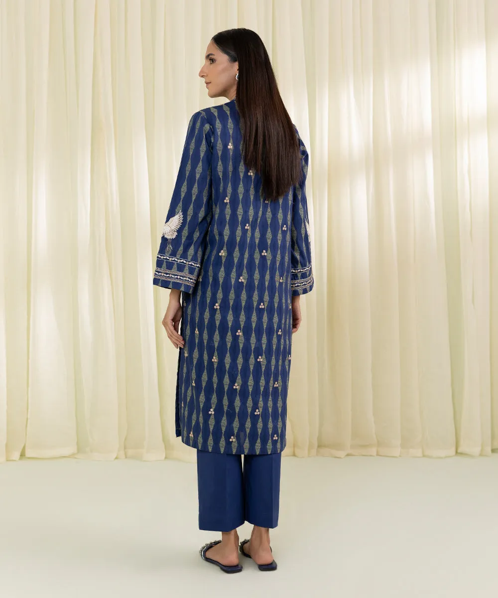 2 Piece - Embroidered Jacquard Suit