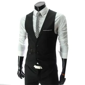 2022 New Arrival Dress Vests For Men Slim Fit Mens Suit Vest Male Waistcoat Gilet Homme Casual Sleev