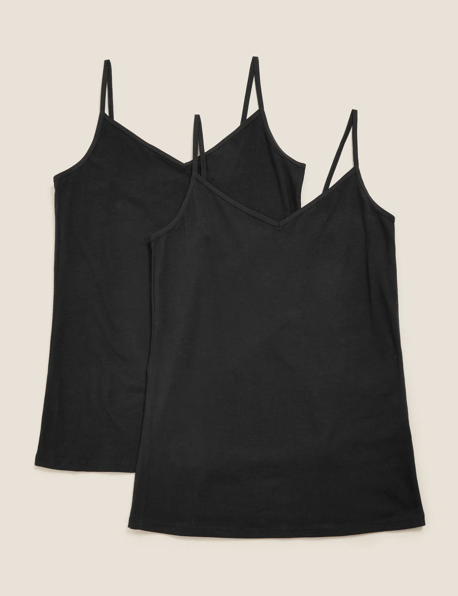 2pk Cotton Strappy Vests