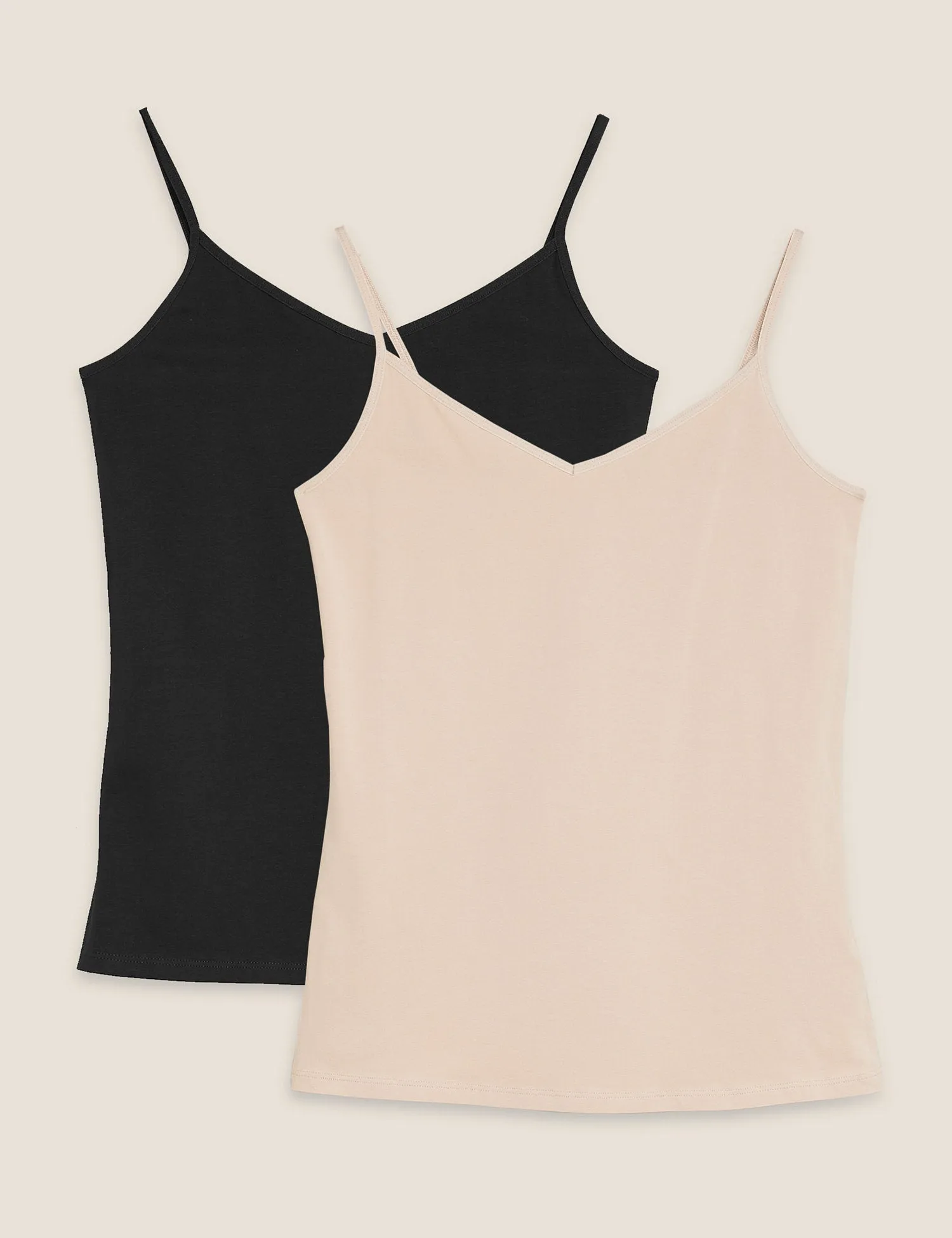 2pk Cotton Strappy Vests