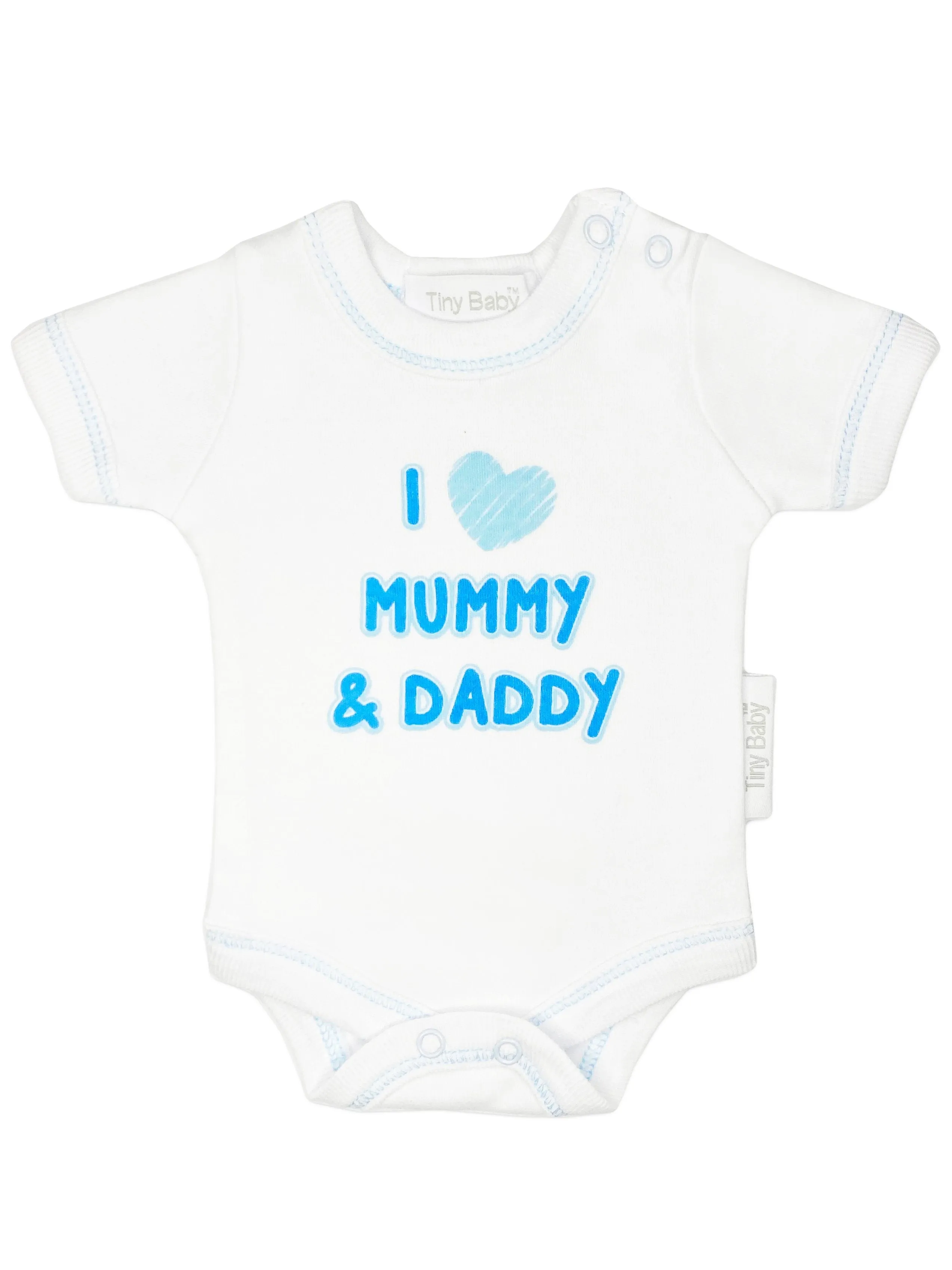 3 Pack Vests: I Love My Mummy & Daddy - Blue