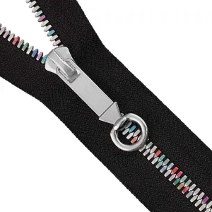 #5 Bright Multi Coloured Fancy Eye Catching Metal Teeth Zipper