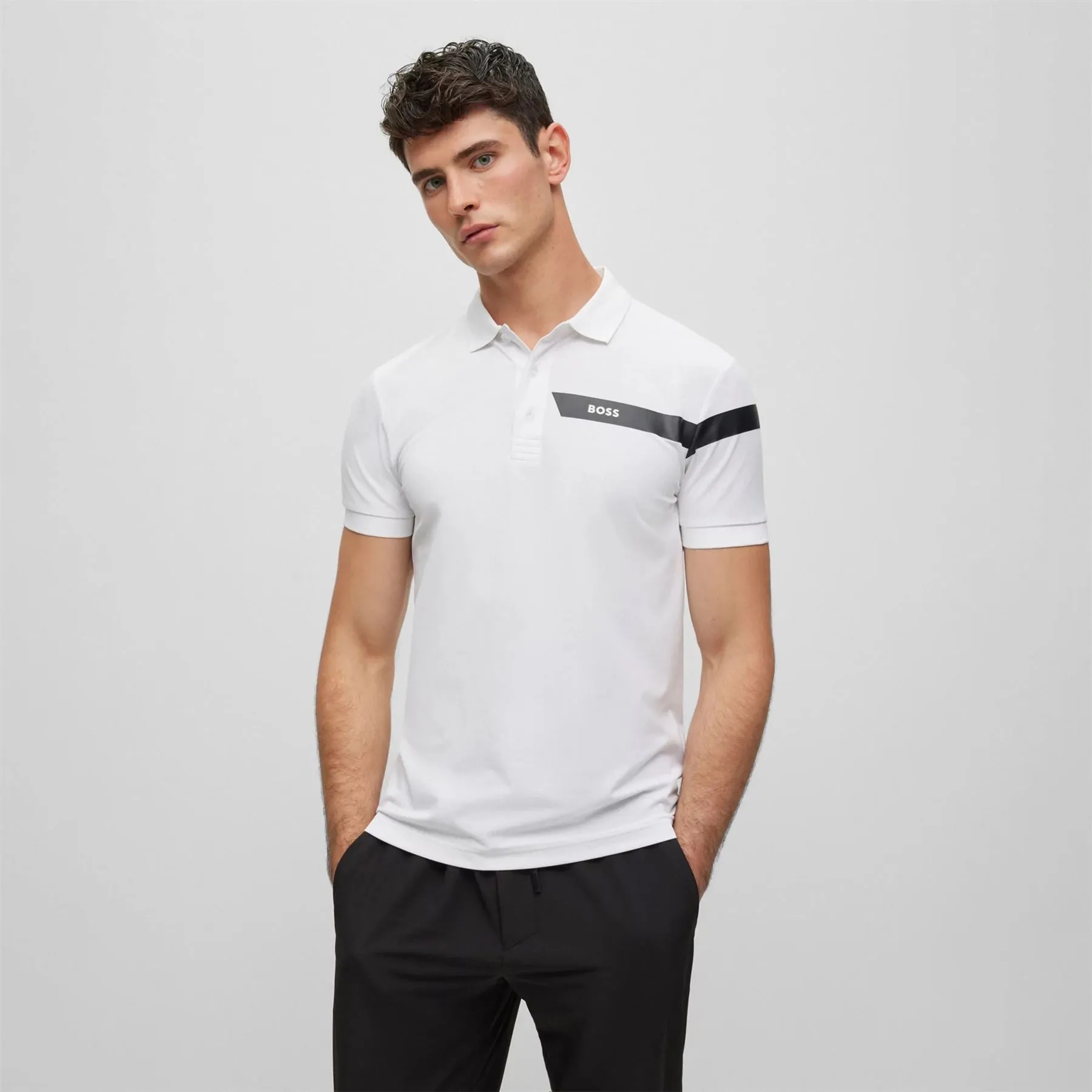 Paule Cotton Jersey Slim Fit Polo White - W23