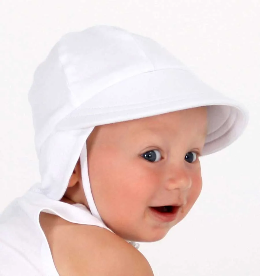 Bedhead Baby Legionnaire Flap Sunhat - White