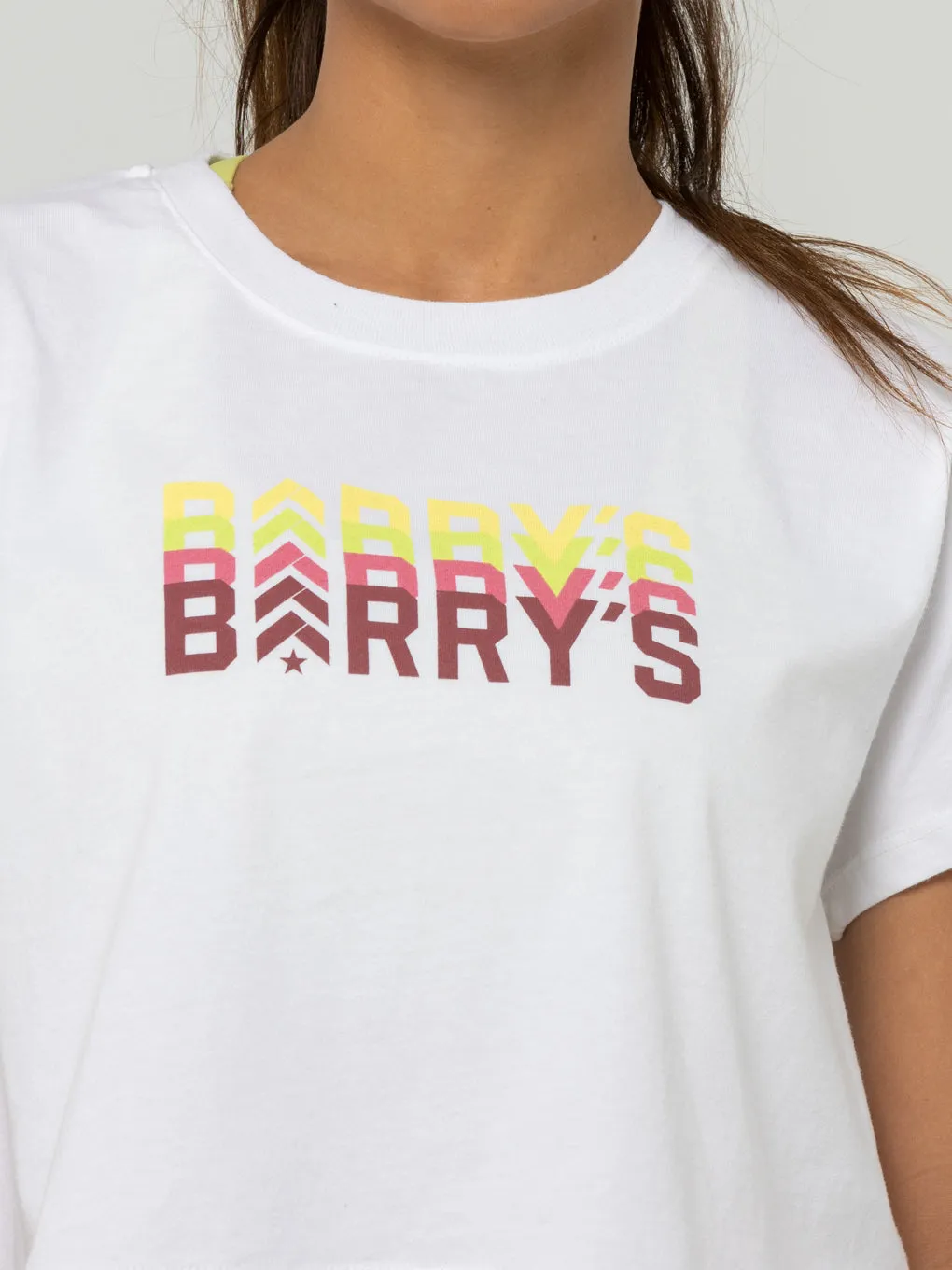 BARRY'S WHITE CROP TEE