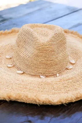 Crochet Raffia and Shell Sunhat