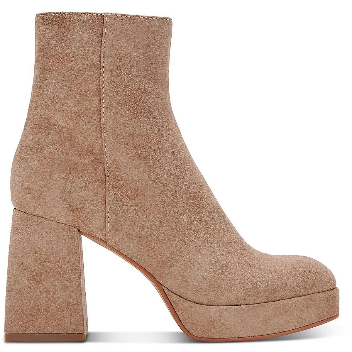 Dolce Vita Womens Ulyses Suede Zip Up Ankle Boots