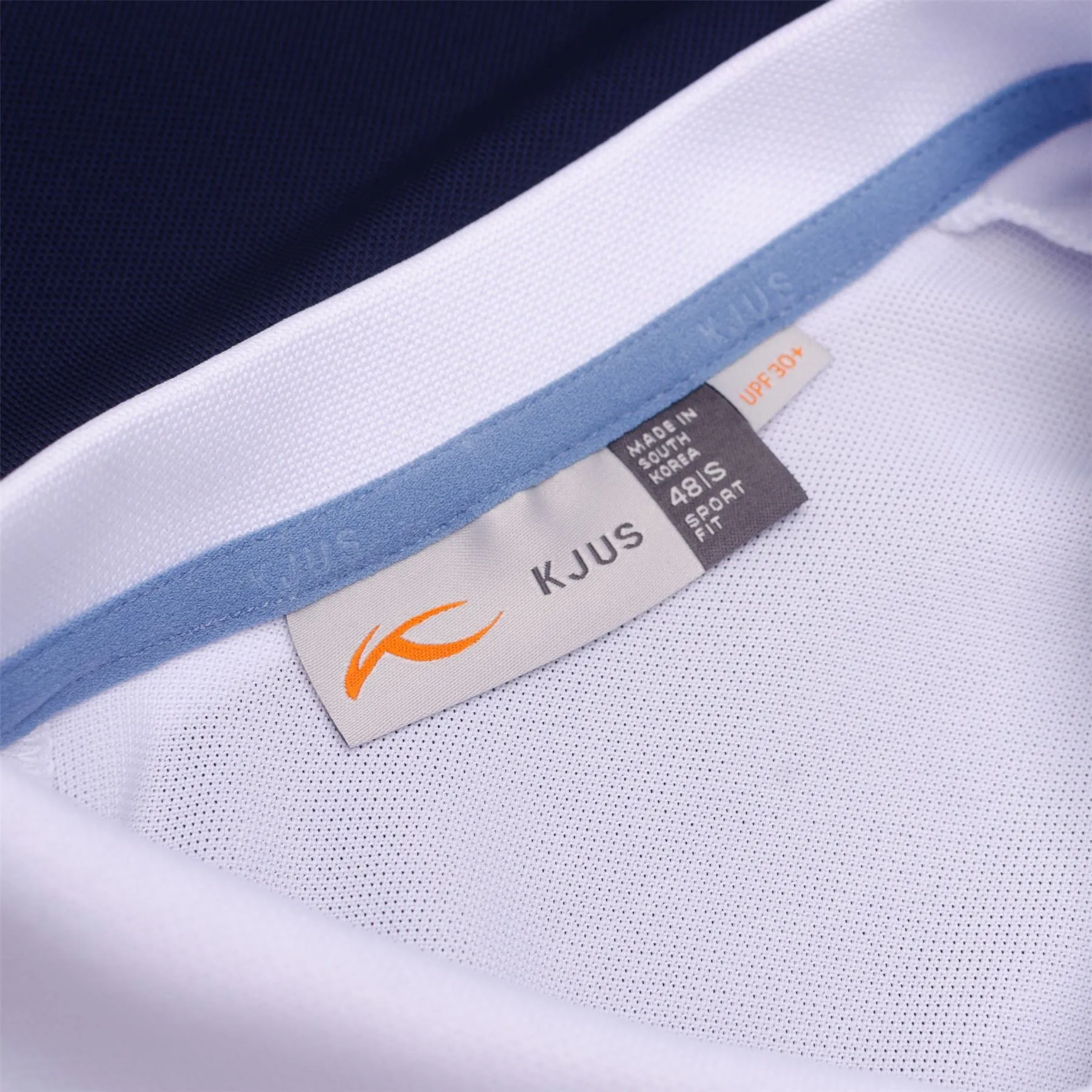 Luan Colour Block Polo White/Atlanta Blue - SS23