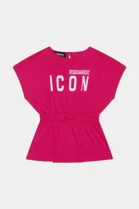 Dsquared2 Kids Icon Logo Jurk Roze