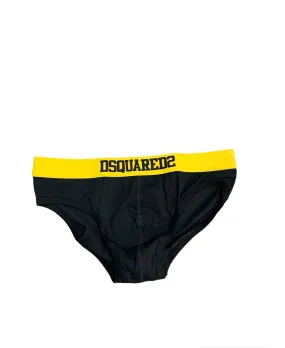 Dsquared2 Slip Uomo Nero Giallo 2024