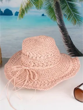 Dusty Rose Weaved Sunhat