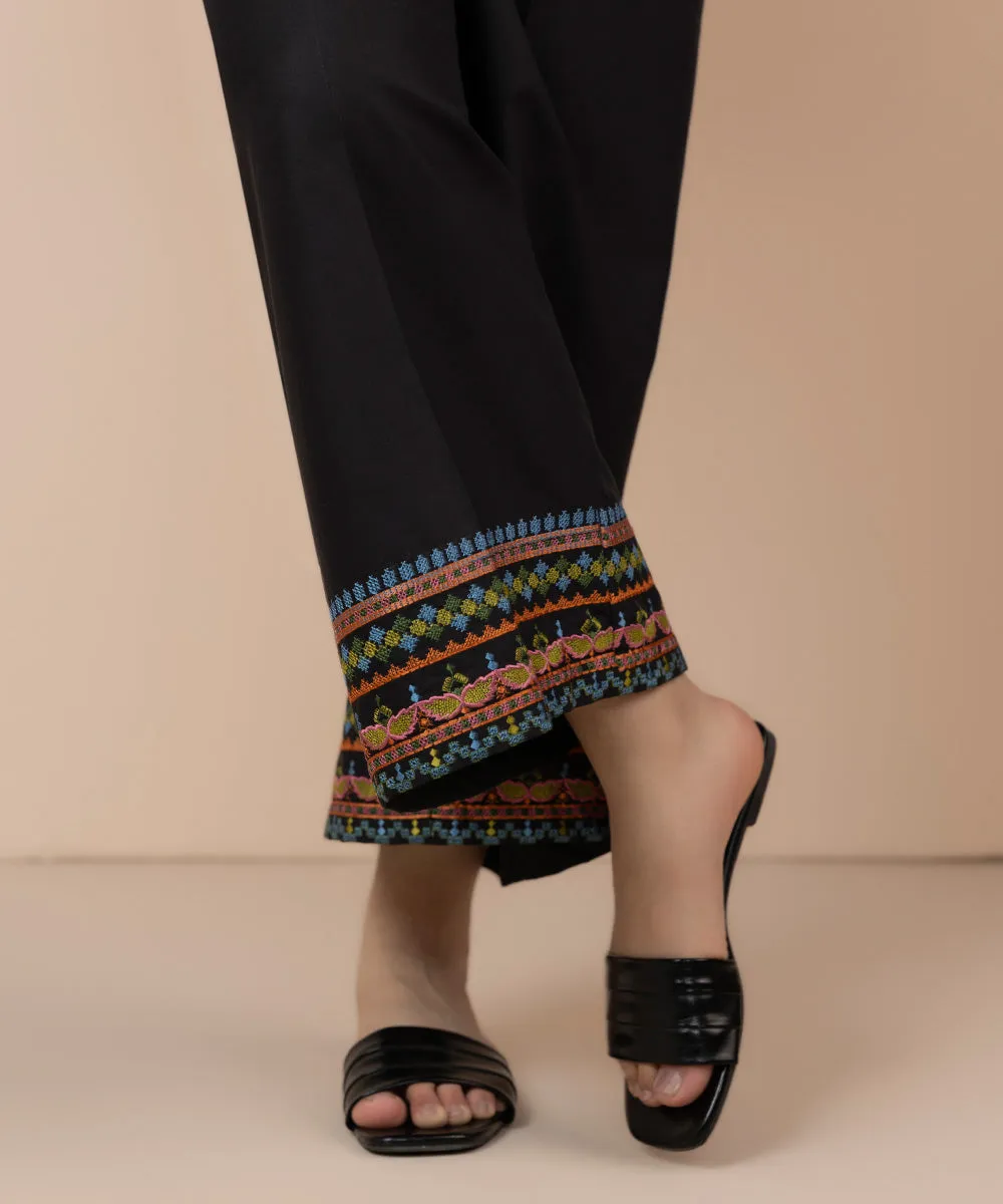 Embroidered Cambric Culottes