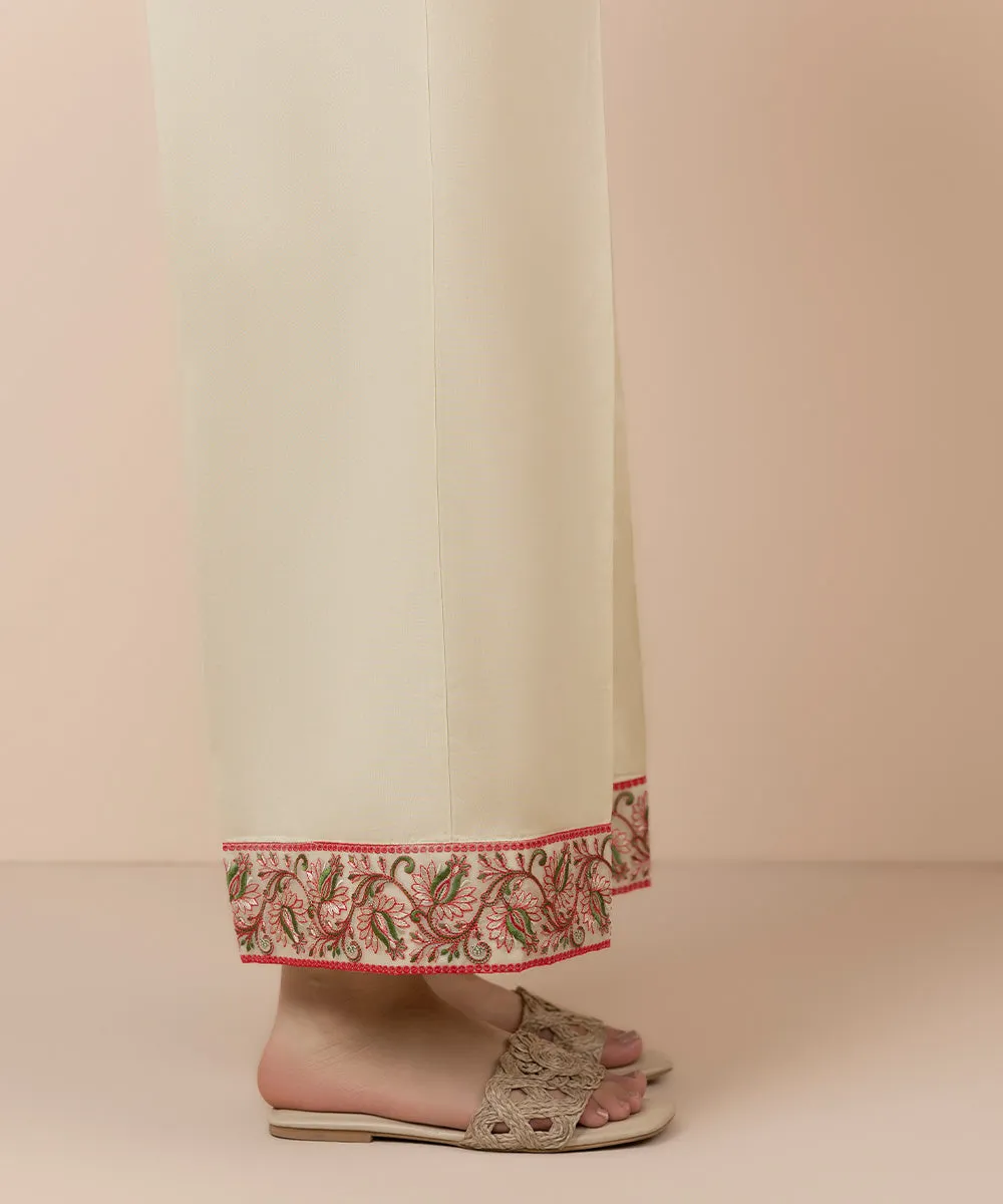 Embroidered Cambric Culottes