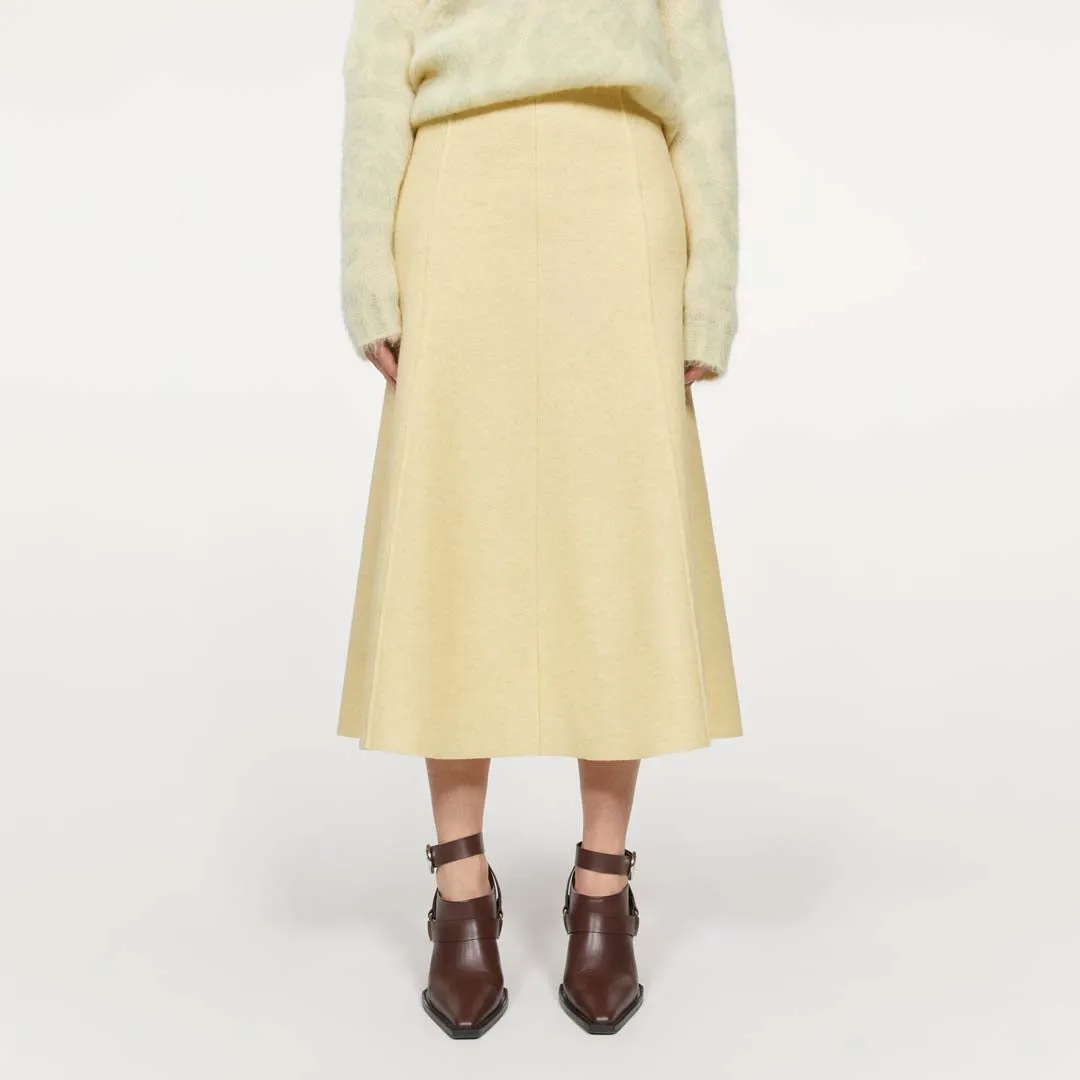 NENEH WOOL SKIRT BUTTER MILK