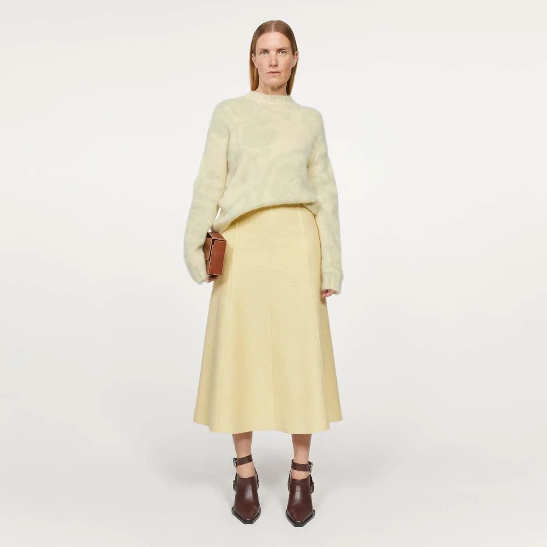 NENEH WOOL SKIRT BUTTER MILK