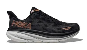 'Hoka' Women's Clifton 9 - Black / Rose Gold