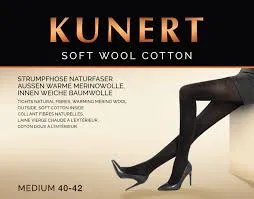 Kunert Soft Wool and Cotton Light Grey Tights for Ultimate Comfort and Warmth - Model 399200