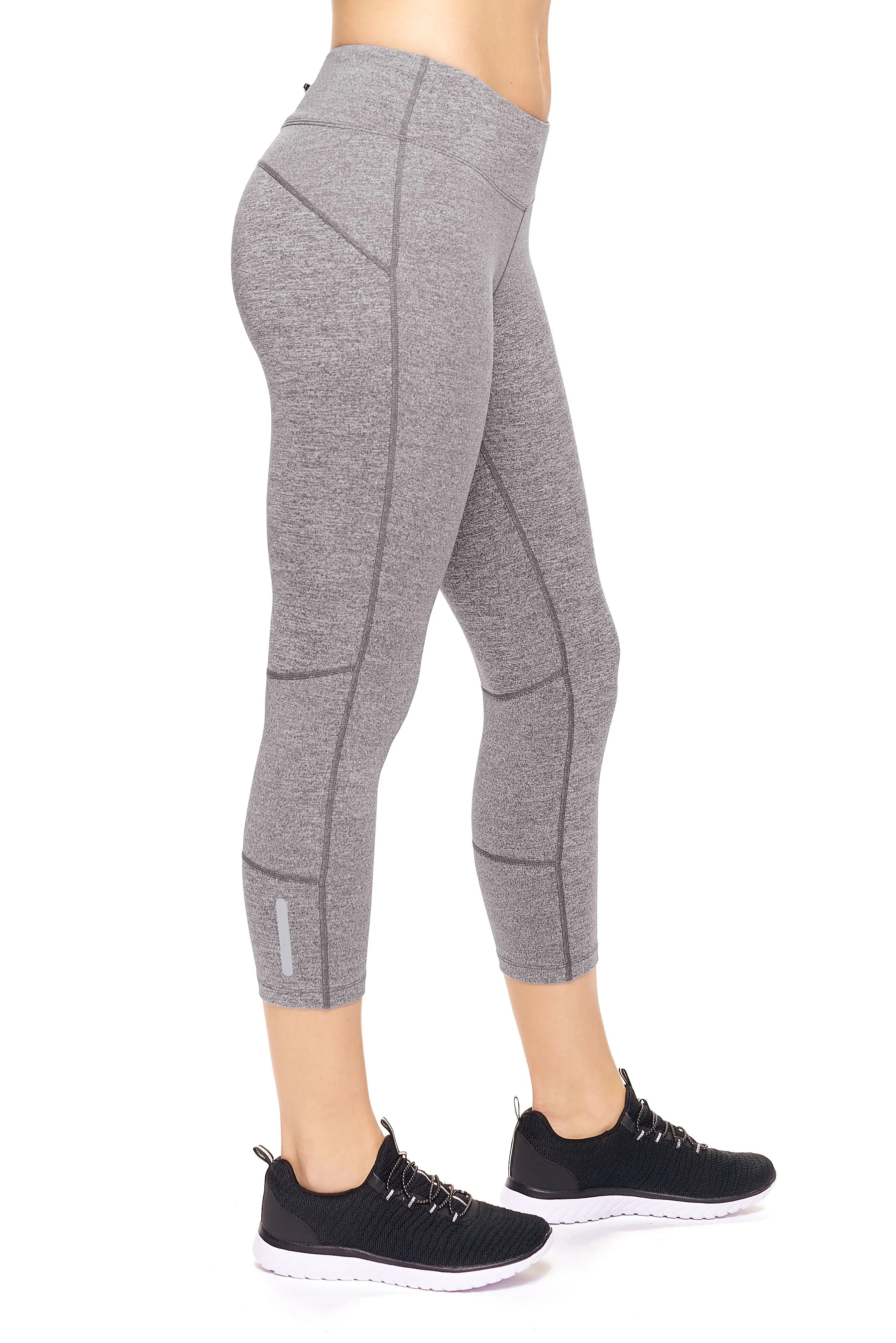 Mid-Rise Zip Pocket Capri Leggings