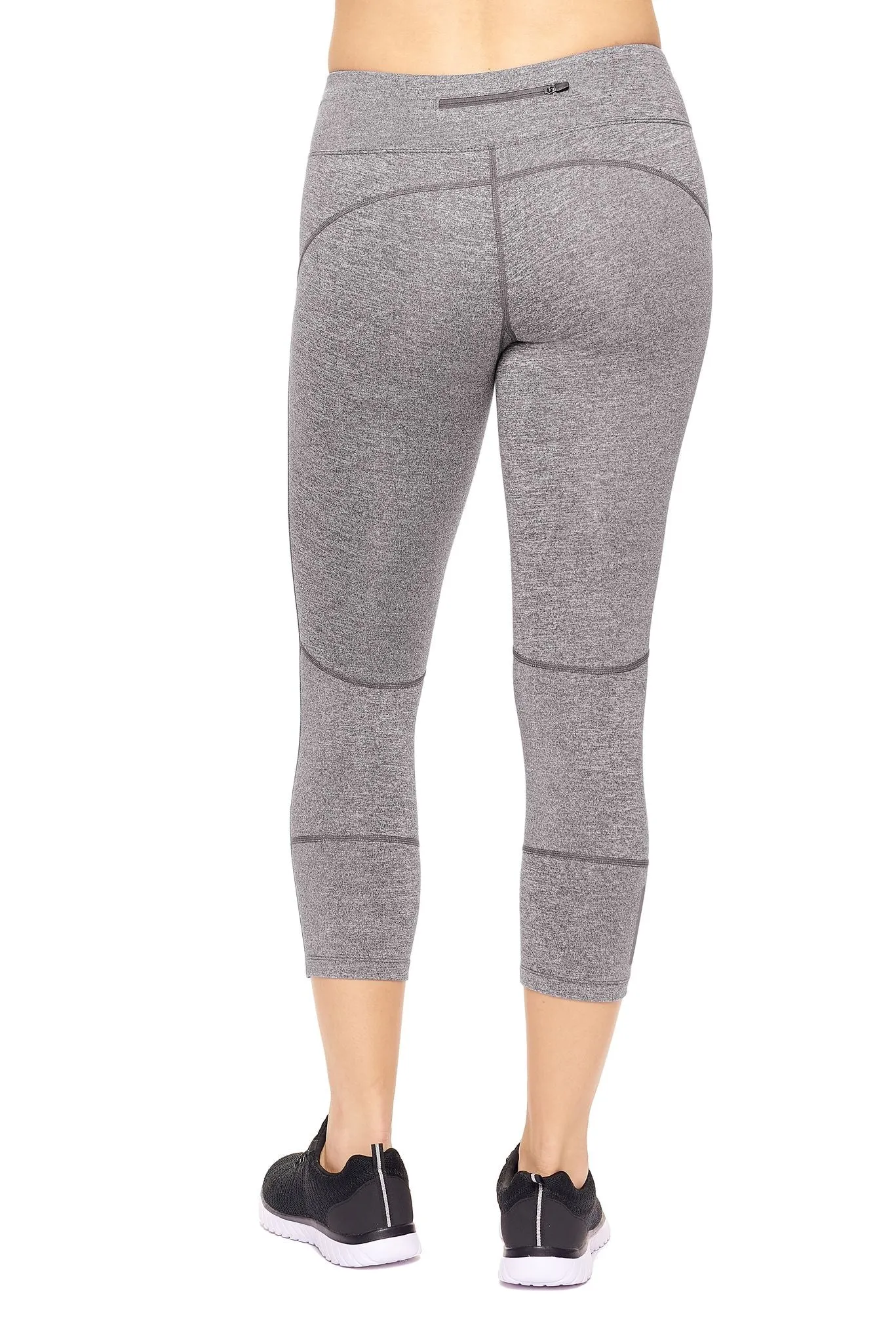 Mid-Rise Zip Pocket Capri Leggings