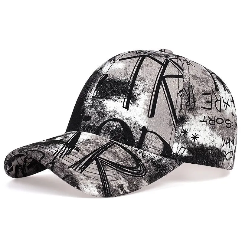 NEWBLOM Hip-hop Sunshade Baseball Cap Letter Graffiti Caps Sun Hat