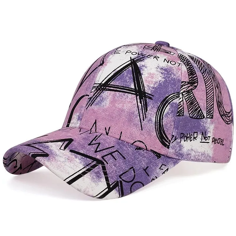 NEWBLOM Hip-hop Sunshade Baseball Cap Letter Graffiti Caps Sun Hat