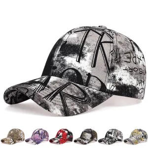 NEWBLOM Hip-hop Sunshade Baseball Cap Letter Graffiti Caps Sun Hat