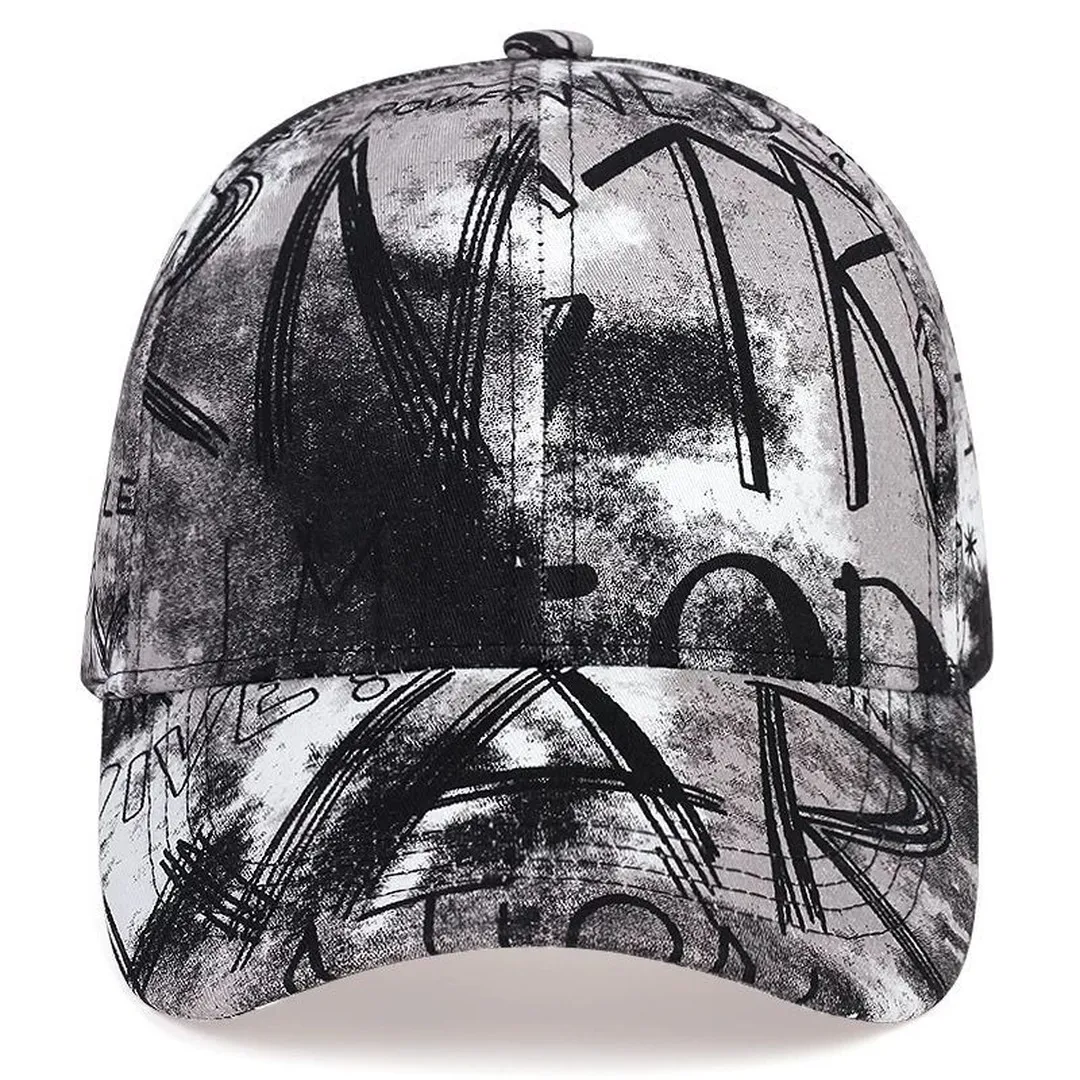 NEWBLOM Hip-hop Sunshade Baseball Cap Letter Graffiti Caps Sun Hat