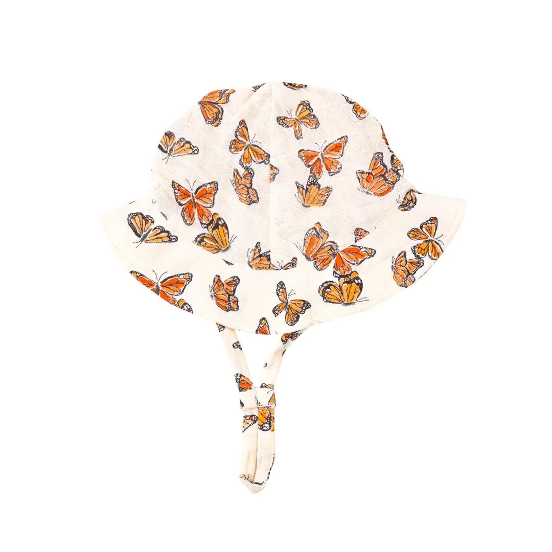 Painted Monarch Butterflies Muslin Sunhat by Angel Dear