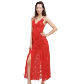 Red Night Dress Nighty For Bride Wedding Night Dress For Bride Full Net Nighty