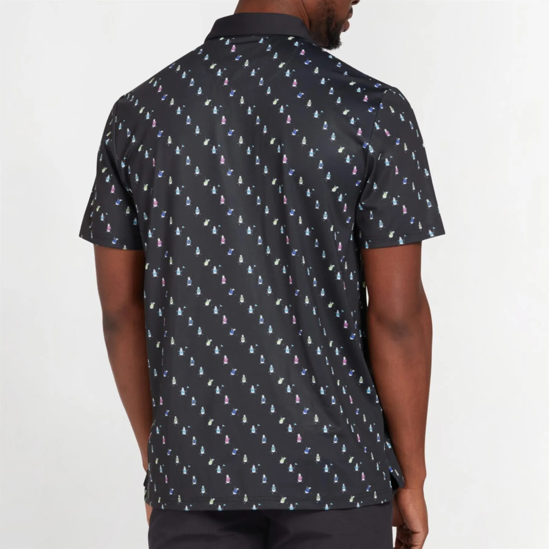 Swinging Pete Novelty Print Polo Caviar - SS23