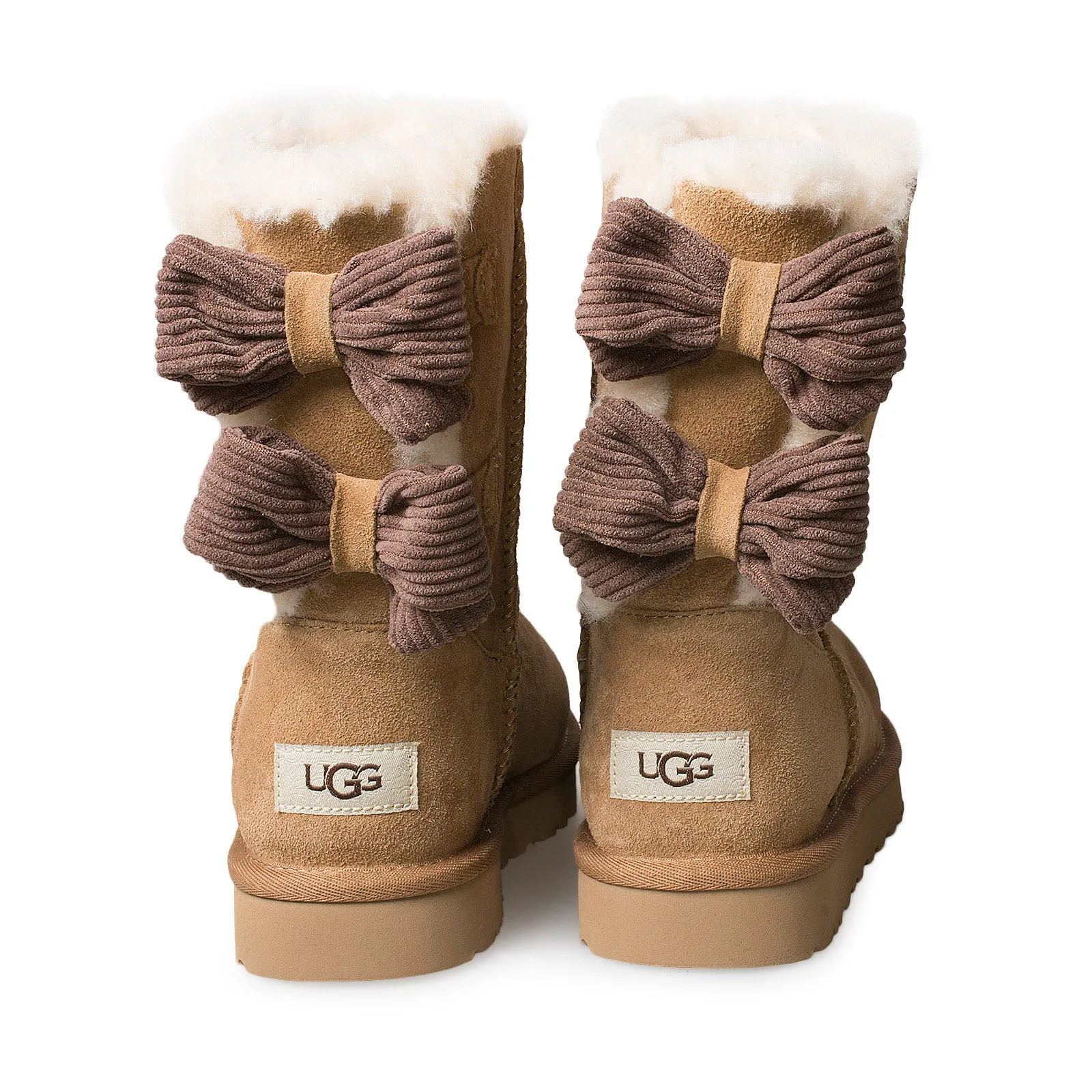 UGG Bailey Bow Corduroy Chestnut Boots - Women's