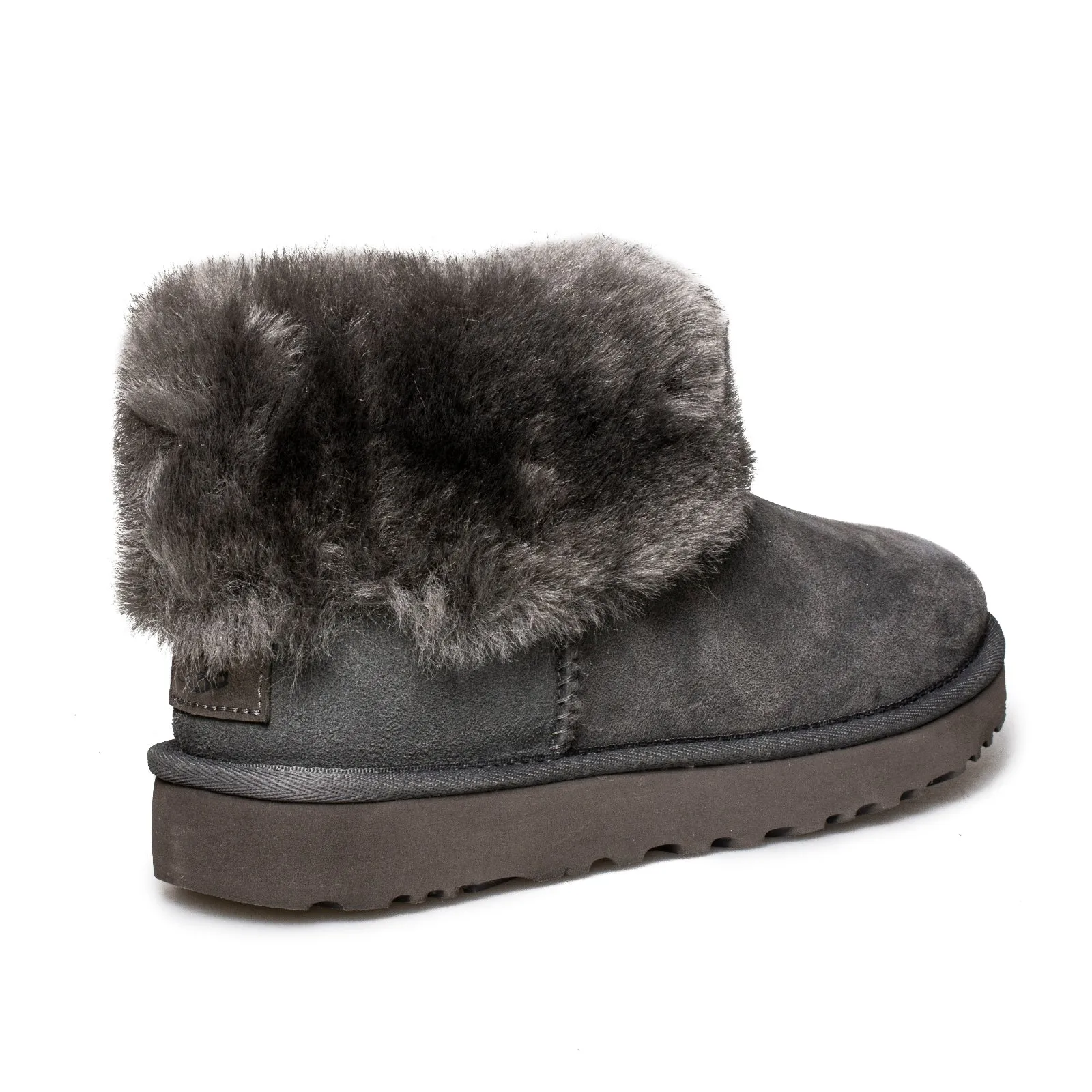 UGG Classic Mini Fluff Charcoal Boots - Women's