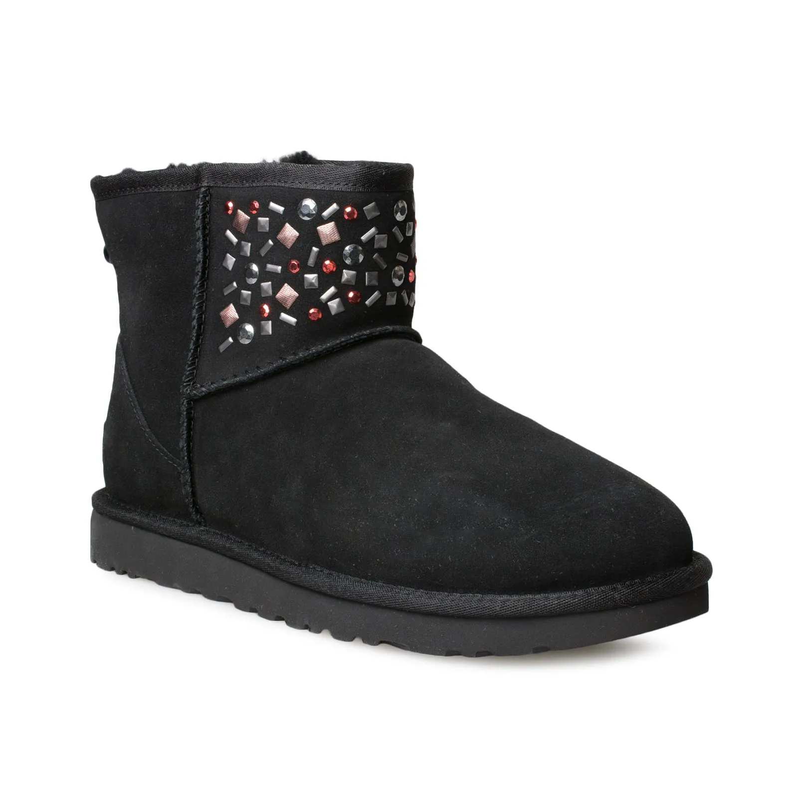 UGG Classic Mini II Stud Black Boots - Women's