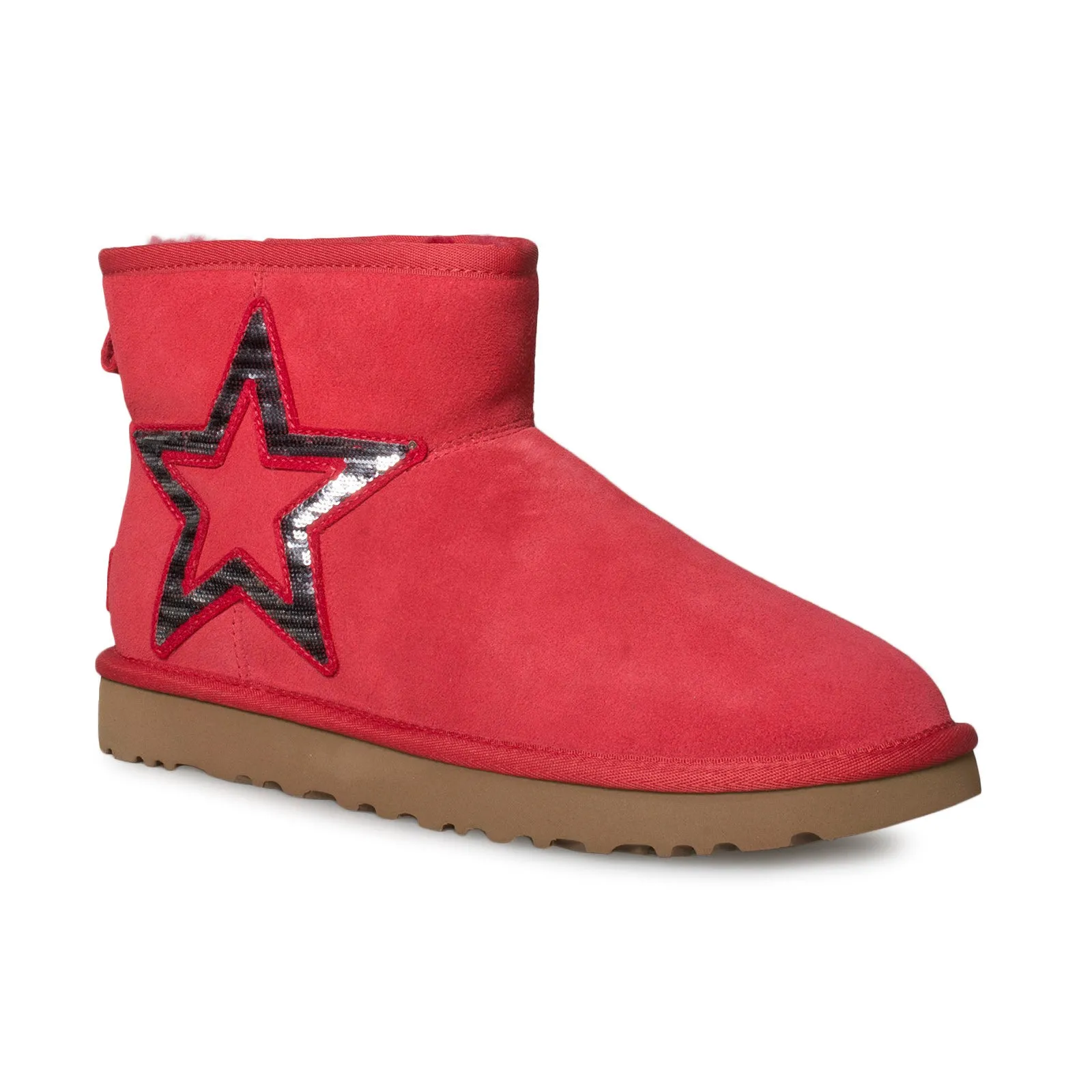 UGG Classic Mini Star Ribbon Red Boots - Women's