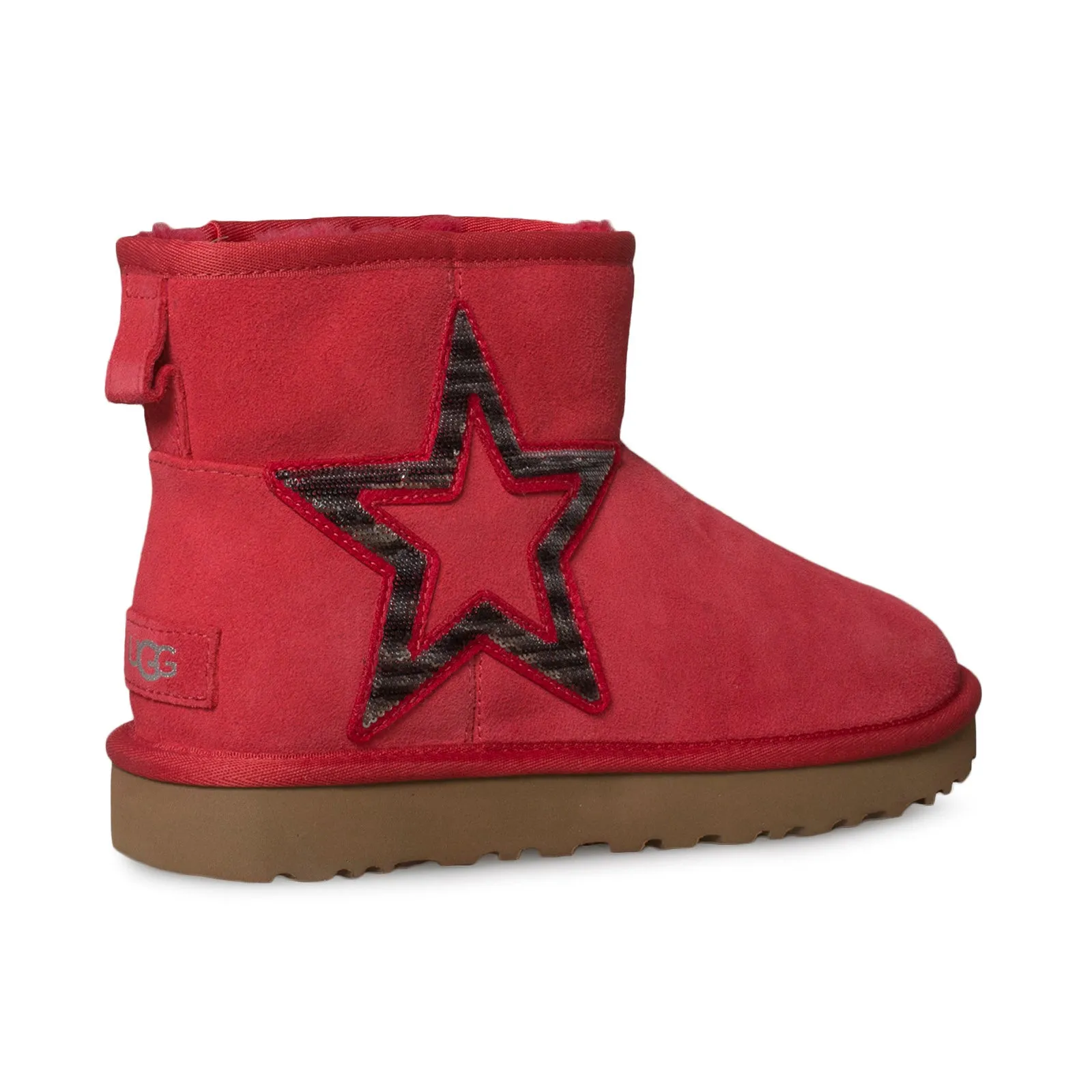 UGG Classic Mini Star Ribbon Red Boots - Women's