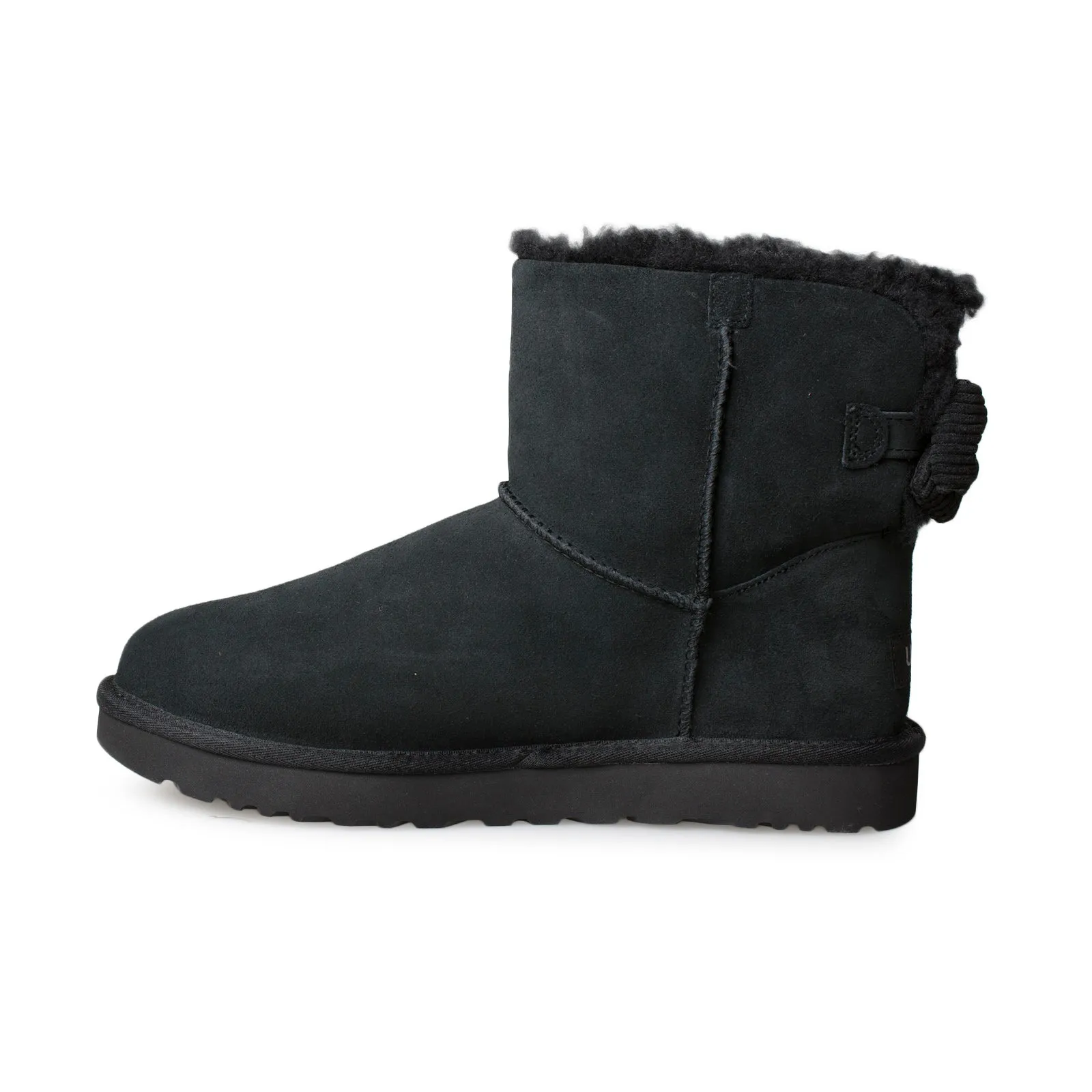 UGG Mini Bailey Bow Corduroy Black Boots - Women's