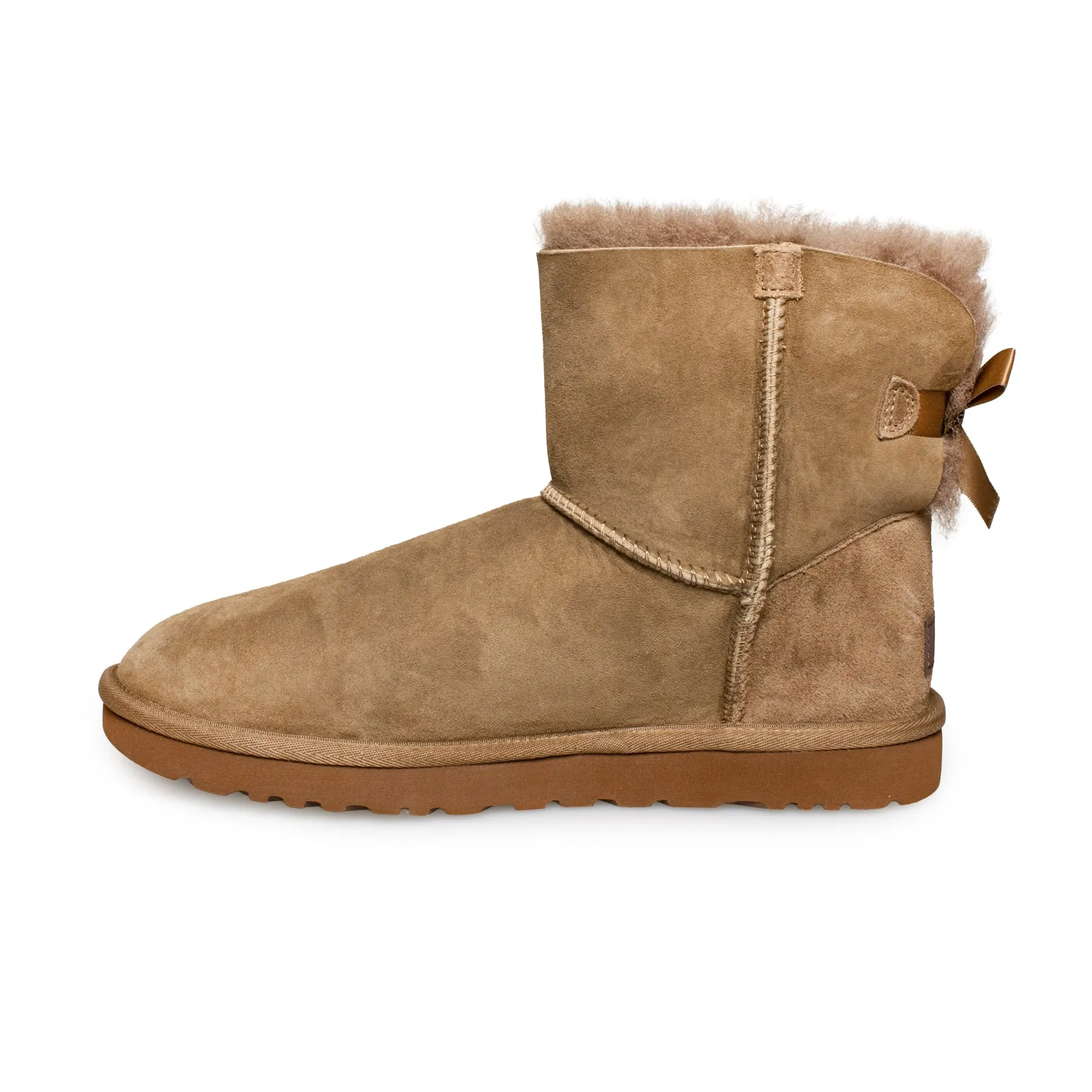 Womens UGG Mini Bailey Bow II Boots in Hickory - Stylish and Cozy Winter Footwear