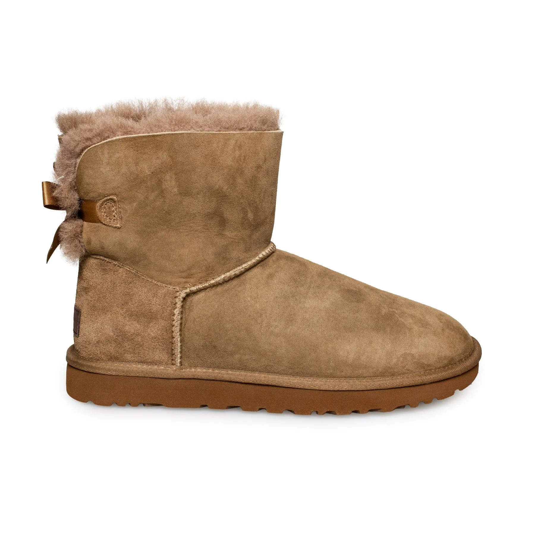 Womens UGG Mini Bailey Bow II Boots in Hickory - Stylish and Cozy Winter Footwear