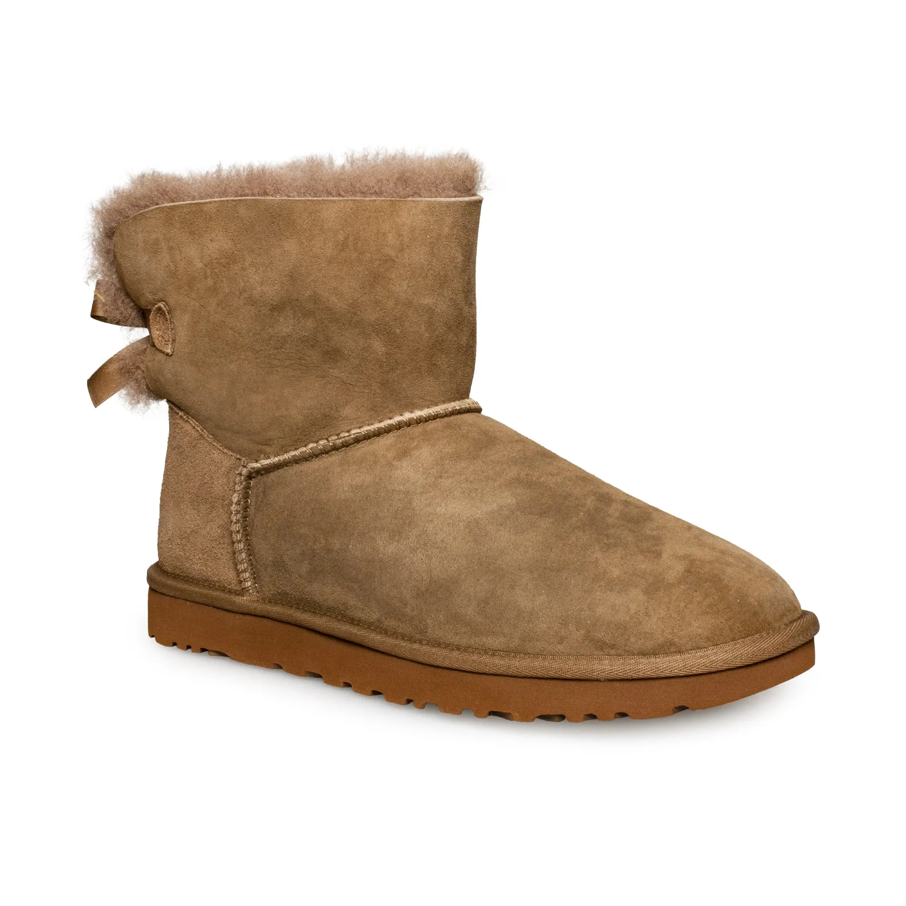 Womens UGG Mini Bailey Bow II Boots in Hickory - Stylish and Cozy Winter Footwear