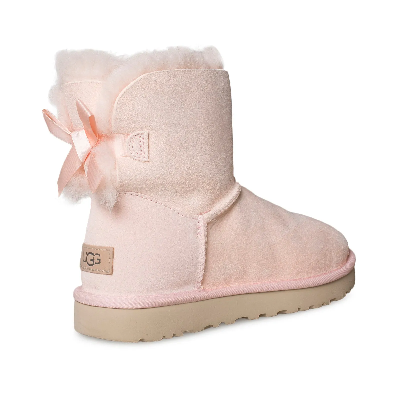 Womens UGG Mini Bailey Bow II Boots in Rose Mallow - Stylish Comfort and Chic Design