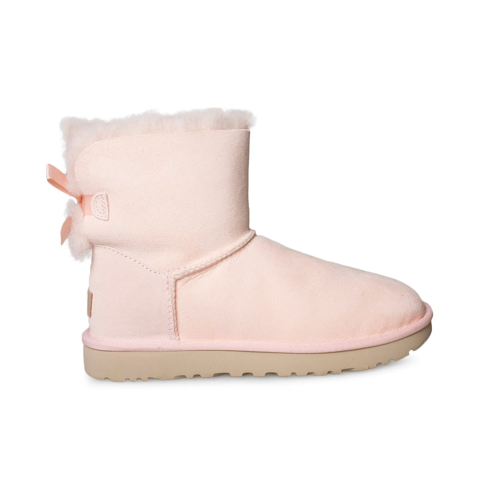 Womens UGG Mini Bailey Bow II Boots in Rose Mallow - Stylish Comfort and Chic Design