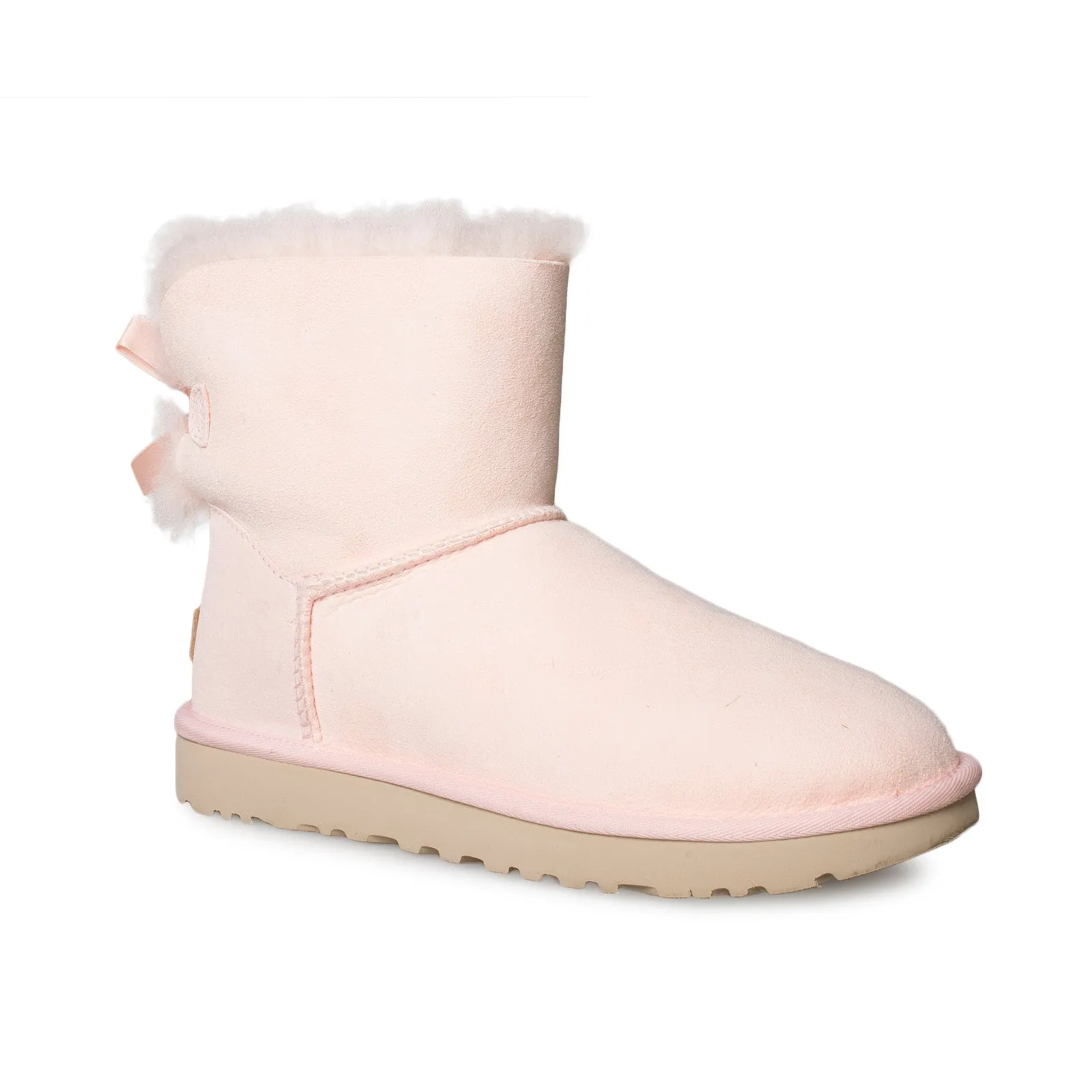 Womens UGG Mini Bailey Bow II Boots in Rose Mallow - Stylish Comfort and Chic Design