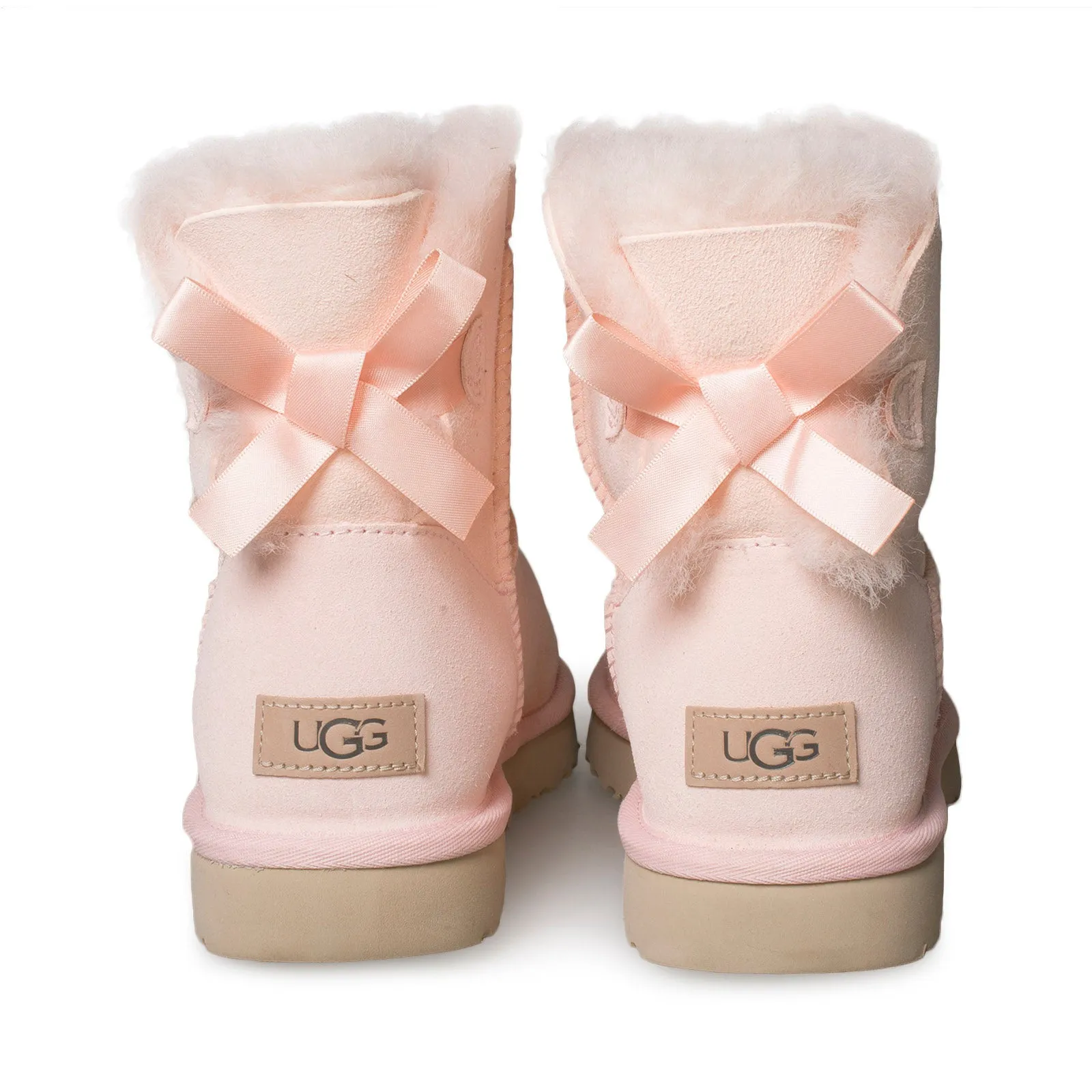 Womens UGG Mini Bailey Bow II Boots in Rose Mallow - Stylish Comfort and Chic Design