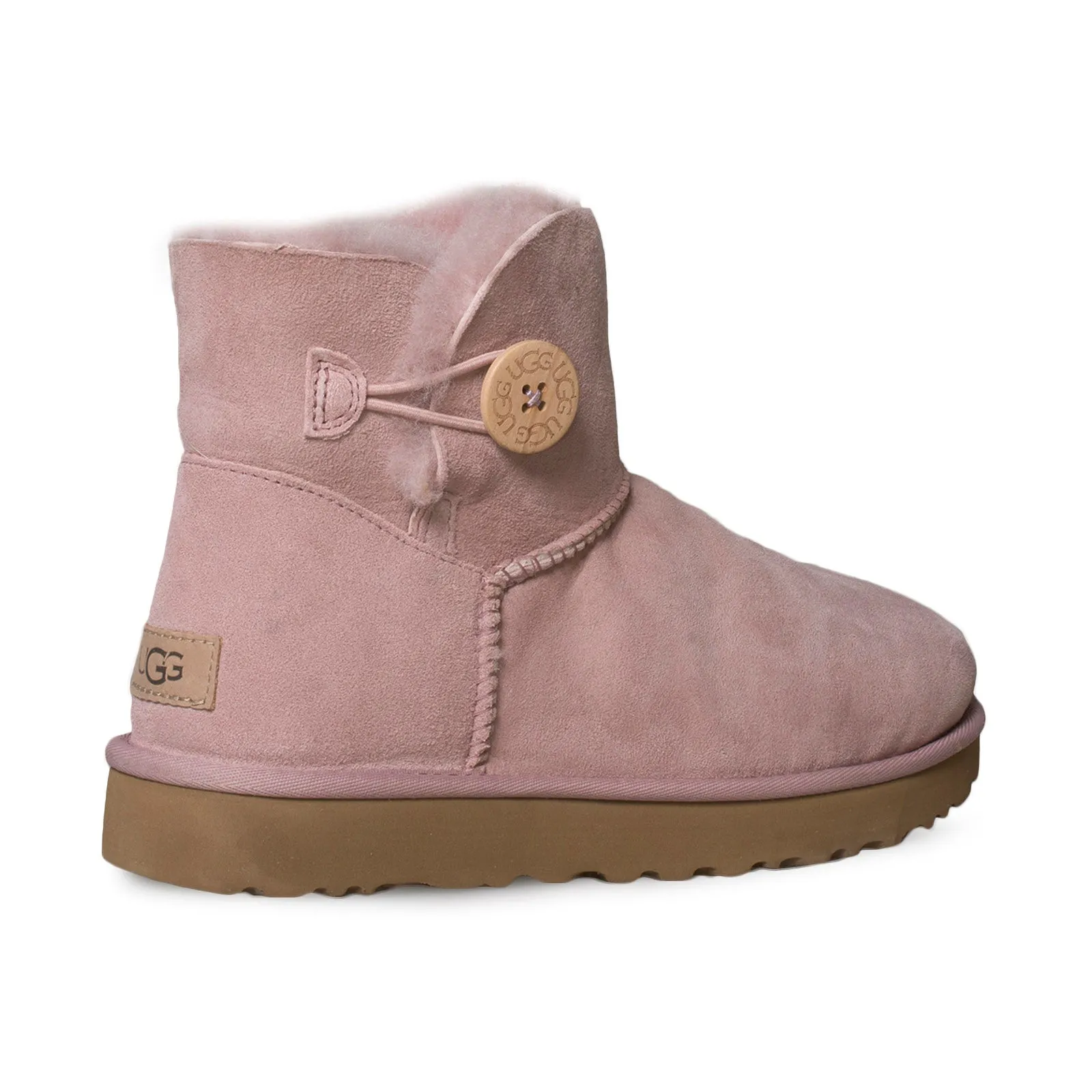 UGG Mini Bailey Button II Pink Crystal Boots - Women's