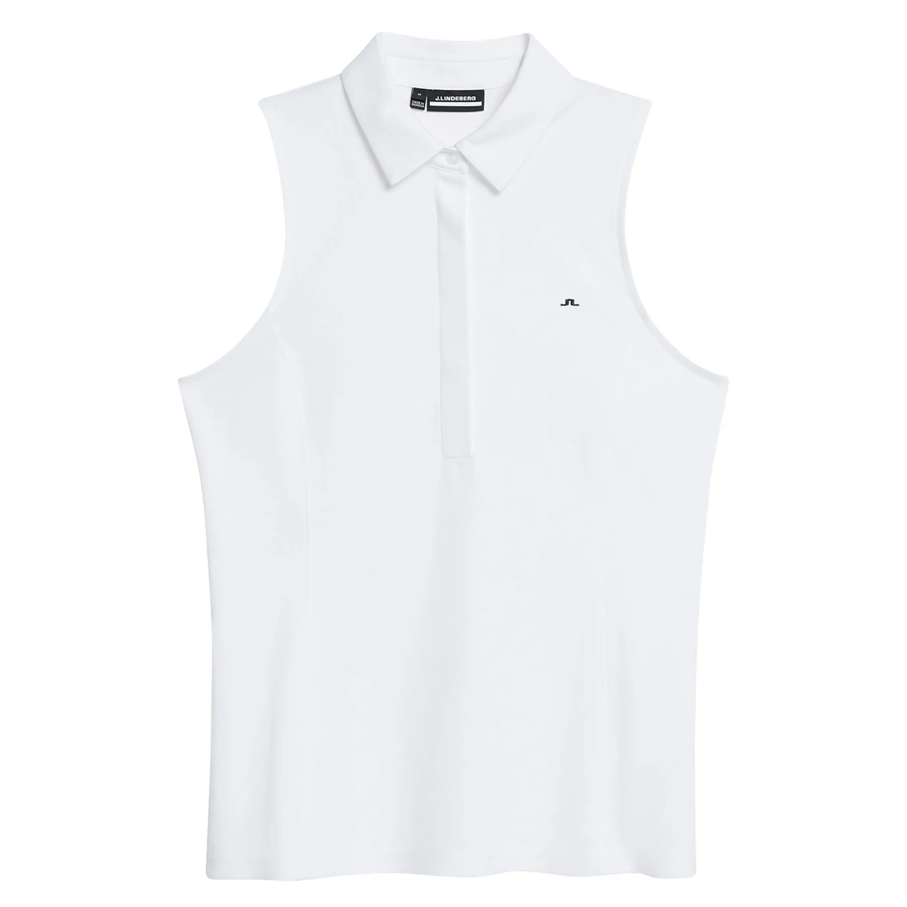 Womens Dena Sleeveless TX Jersey Polo White - SS24